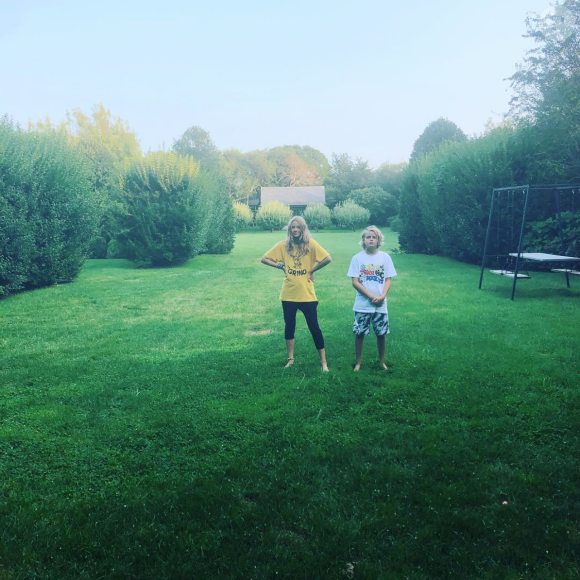 Apple et Moses, les deux enfants de Gwyneth Paltrow et Chris Martin. Août 2018.