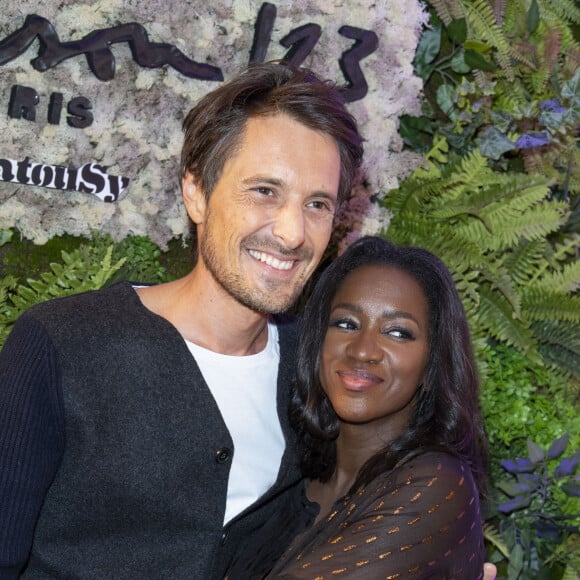 Vincent Cerutti et sa compagne Hapsatou Sy (enceinte de son deuxième enfant) - Inauguration du Concept Store Maison 123 Paris et HapsatouSy rue de la Chaussée d'Antin dans le 9ème arrondissement de Paris, France, le 19 septembre 2019. © Pierre Perusseau/Bestimage