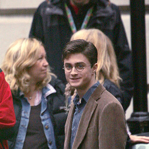 Daniel Radcliffe sur le tournage du film "Harry Potter et l'Ordre du Phoenix" à Londres en 2006.