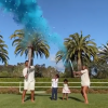 Ciara, enceinte de son troisième enfant, son mari Russell Wilson, le fils de Ciara, Future et sa petite soeur Sienna découvrent le sexe du bébé. Avril 2020.