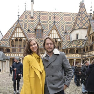 Ophélie Meunier et son mari Mathieu Vergne - 159ème vente aux enchères des vins des Hospices de Beaune le 17 novembre 2019. © Giancarlo Gorassini/Bestimage