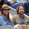 Ophélie Meunier (enceinte) et son mari Mathieu Vergne - Célébrités dans les tribunes des internationaux de France de tennis de Roland Garros à Paris, France, le 8 juin 2019. © Jacovides / Moreau/Bestimage