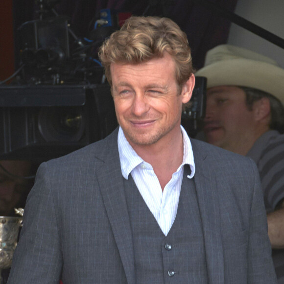 Robin Tunney, Simon Baker - Tournage de la serie "The Mentalist" a Venice Beach, le 2 avril 2013.