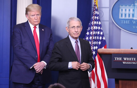 Conférence de presse du président Donald Trump et de la task force coronavirus (COVID-19) à la Maison Blanche à Washington le 22 avril 2020.