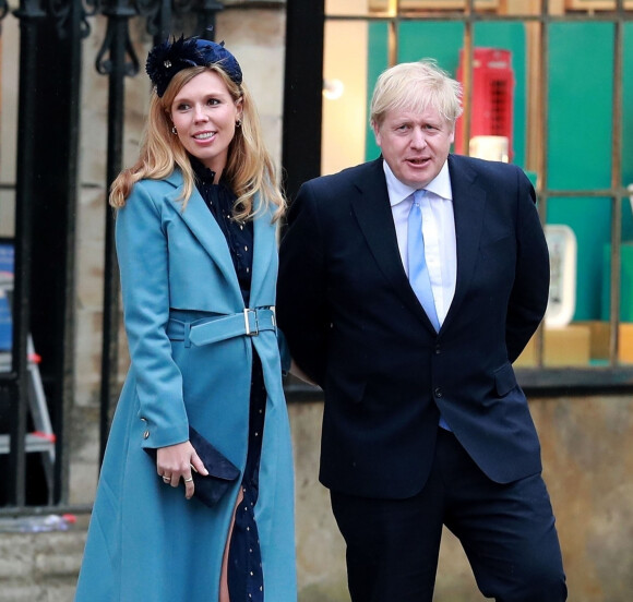 Boris Johnson (Premier ministre) et sa fiancée Carrie Symonds (enceinte) (enceinte) - La famille royale d'Angleterre lors de la cérémonie du Commonwealth en l'abbaye de Westminster à Londres le 9 mars 2020.  Annual Commonwealth Service at Westminster Abbey in London, March 9th 2020.09/03/2020 - Londres