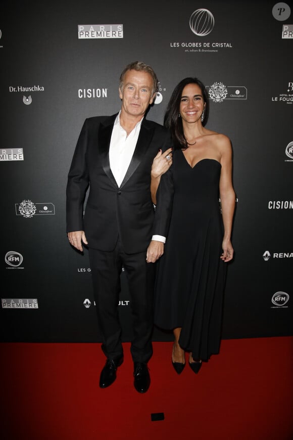 Franck Dubosc et sa femme Danièle arrivent à la 14ème cérémonie des Globes de Cristal, à la salle Wagram à Paris, le 4 février 2019. © Marc Ausset-Lacroix/Bestimage