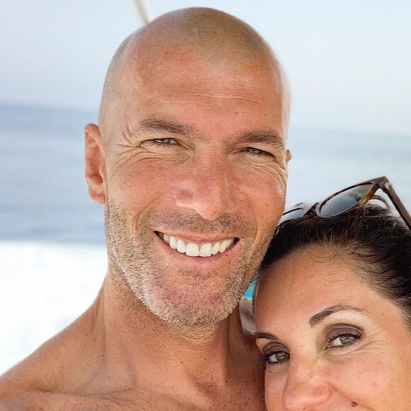 Zinédine Zidane et sa femme Véronique. Photo publiée sur Instagram le 20 mars 2020.