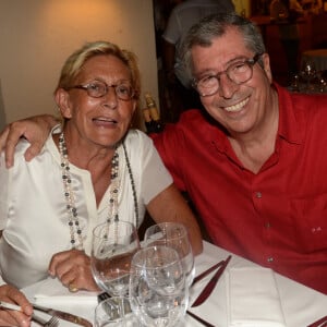 Exclusif - Patrick Balkany et sa femme Isabelle - Soirée annuelle du forain Marcel Campion sur la plage de Bouillabaisse à Saint-Tropez le 1er aout 2018. © Rachid Bellak/Bestimage