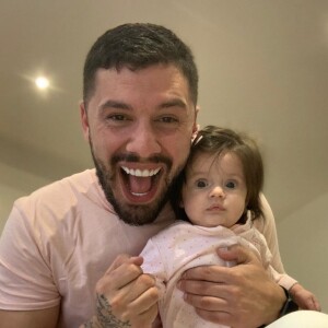 Kevin Guedj avec sa fille Ruby, le 20 mars 2020