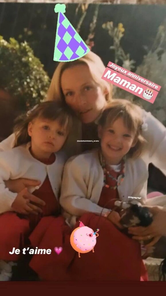 Emma Smet partage de jolies photos de famille pour l'anniversaire d'Estelle Lefébure. Le 11 mai 2020.