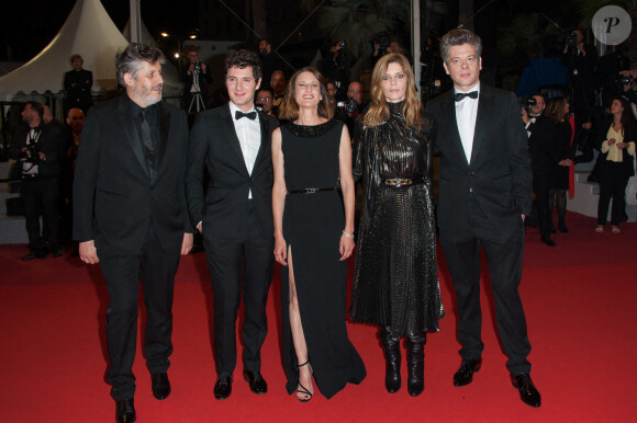 Benjamin Biolay, Vincent Lacoste, Chiara Mastroianni, Christophe Honoré et Camille Cottin au Festival de Cannes 2019 pour le film "Chambre 212".