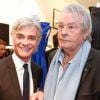 Exclusif - Cyril Viguier, Alain Delon - Lancement de la marque de vêtements de cuir "Anthony Delon 1985" chez Montaigne Market à Paris. Le 7 mars 2017 © Philippe Doignon / Bestimage