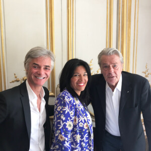 Exclusif - Alain Delon au Sénat à l'initiative de son ami Cyril Viguier pour la dernière de l'émission "Territoires d'infos" à Paris le 20 juillet 2017.