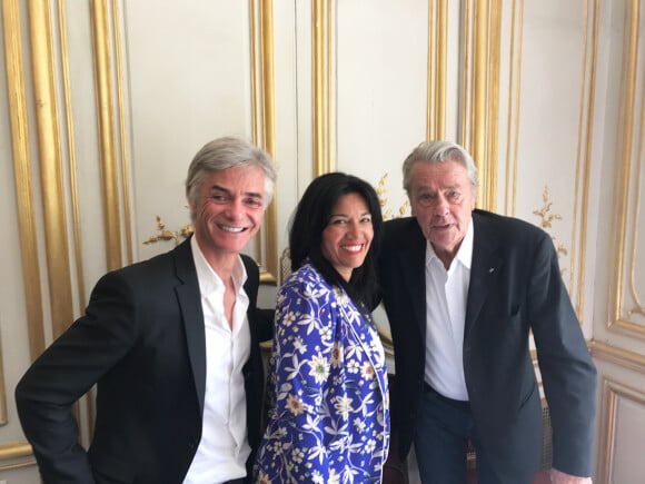 Exclusif - Alain Delon au Sénat à l'initiative de son ami Cyril Viguier pour la dernière de l'émission "Territoires d'infos" à Paris le 20 juillet 2017.