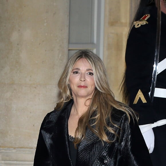 Hélène Rollès - Dîner d'Etat du président de la République française en l'honneur du président de la République populaire de Chine lors de sa visite d'Etat en France du 24 au 26 mars 2019, au Palais de l'Elysée, à Paris, France, le 25 mars 2019. © Dominique Jacovides/Bestimage