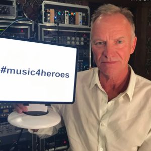 Sting soutient le collectif musical et solidaire Music4Heroes, le 10 mai 2020.