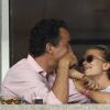 Olivier Sarkozy et Mary-Kate Olsen complices lors du tournoi de l'US Open à Flushing le 1er septembre 2014.