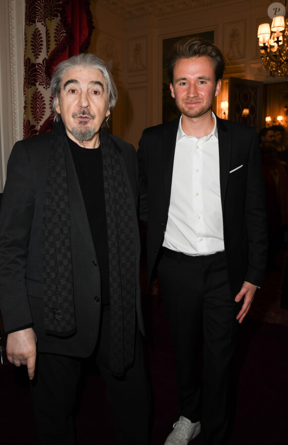 Serge Lama et Bastien Kossek - Lancement du livre "Sardou Regards" de B.Kossek à l'hôtel Raphael à Paris, France, le 15 avril 2019. © Coadic Guirec/Bestimage
