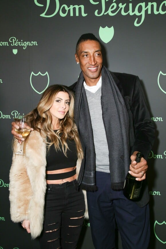 Larsa et Scottie Pippen lors de la soirée organisée par Carmelo Anthony et Dom Perignon au Gilded Lily de New York le 15 février 2015