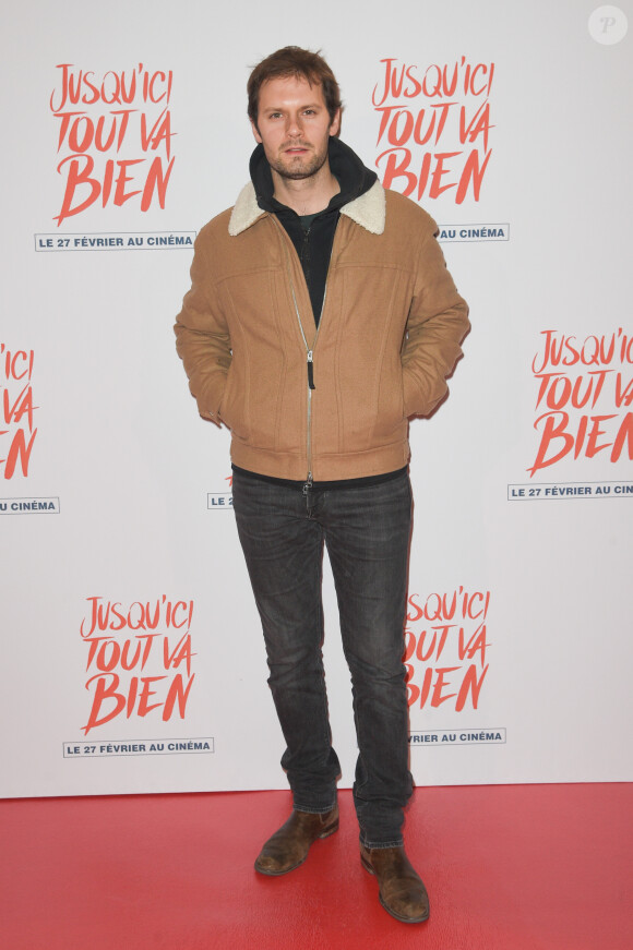 Hugo Becker à l'avant-première de comédie dramatique "Jusqu'ici tout va bien" au cinéma Gaumont-Opéra à Paris, France, le 26 février 2019. © Coadic Guirec/Bestimage