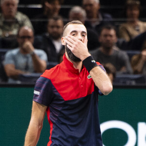 Match "Benoît Paire - Gaël Monfils (4/6-6/7)" lors du tournoi Rolex Paris Masters 2019, le 30 octobre 2019. © Perusseau-Veeren/Bestimage