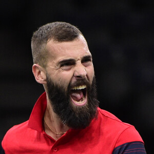 Match "Benoît Paire - Gaël Monfils (4/6-6/7)" lors du tournoi Rolex Paris Masters 2019, le 30 octobre 2019. © Perusseau-Veeren/Bestimage