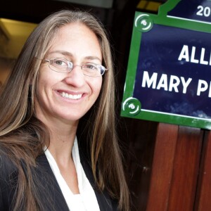 Mary Pierce inaugure son allée à Roland Garros, le 30 mai 2007.