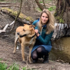 Aleksandra Prykowska et son labrador, Logan. Avril 2020.
