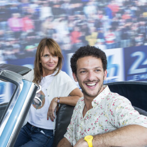 Axelle Laffont et Vincent Dedienne - Les invités de l'Automobile Club de l'Ouest aux 24 heures du Mans automobile 2015. Le Mans, le 13 juin 2015.