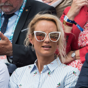 Elodie Gossuin dans les tribunes lors des internationaux de tennis de Roland Garros à Paris, France, le 4 juin 2019. © Jacovides-Moreau/Bestimage