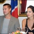 Angeline Jolie et Brad Pitt donnent une conférence de presse en Namibie. Le 7 juin 2006.