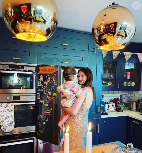 Sophie Ellis-Bextor et son fils Mickey. Avril 2020.