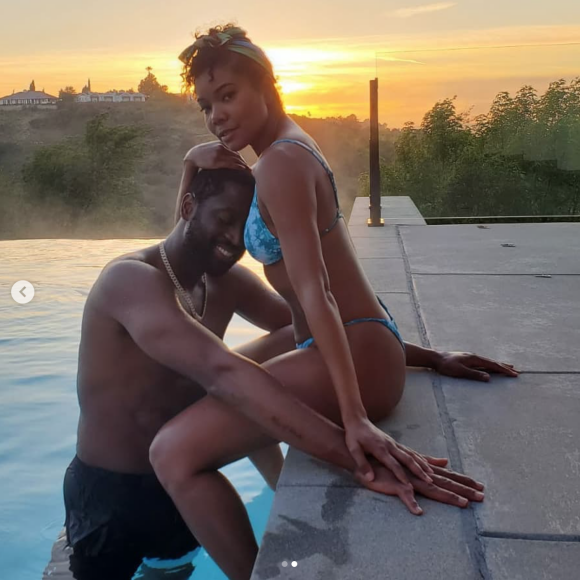 Gabrielle Union et son mari Dwayne Wade. Avril 2020.