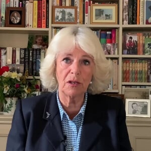 Camilla Parker-Bowles lors d'un appel visio pour remercier les soignants lors de la Journée internationale des infirmières, le 12 mai 2020.