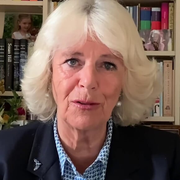 Camilla Parker-Bowles lors d'un appel visio pour remercier les soignants lors de la Journée internationale des infirmières, le 12 mai 2020.