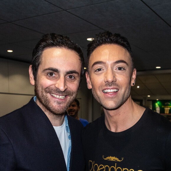 Exclusif - Maxime Dereymez et Camille Combal au cocktail après le spectacle "EntreNous By D'Pendanse" au Dôme de Paris - Palais des Sports, à Paris, France, le samedi 7 Mars 2020. © Cyril Moreau/Bestimage