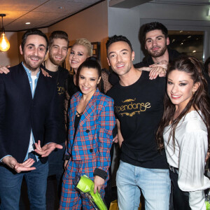 Exclusif - Maxime Dereymez, Christian Millette, Camille Combal, Yann-Alrick Mortreuil, Katrina Patchett, Denitsa Ikonomova, Jordan Mouillerac, Jade Geropp au cocktail après le spectacle "EntreNous By D'Pendanse" au Dôme de Paris - Palais des Sports, à Paris, France, le samedi 7 Mars 2020. © Cyril Moreau/Bestimage