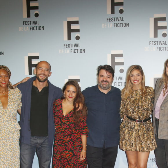 Christophe Favre, Naima Rodric, Moise Santamaria, Marthe Fieschi, Alban Aumard, Jennifer Dubourg Bracconi, Mélanie Maudran, Folco Marchi, Maelle Mietton - 21e édition du Festival de la Fiction TV de La Rochelle. Le 14 septembre 2019 © Christophe Aubert via Bestimage