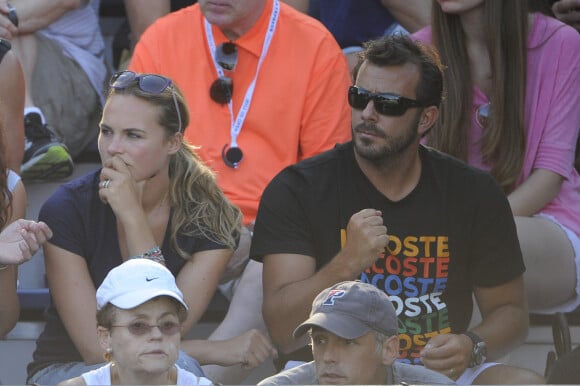 Mélanie Maudran et Thierry Ascione - US Open 2012 à New York. Le 29 août 2012. @Corinne Dubreuil/ABACAPRESS.COM