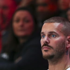 Matt Pokora (M. Pokora) - People au match de basket "ASVEL vs Boulogne Levallois Metropolitans" lors de la première demi-finale de Leaders Cup à la "Disney Events Arena" de Marne-la-Vallée, le 15 février 2020. Les Metropolitans de Boulogne-Levallois ont battu Cholet 82 à 74. © Gwendoline Le Goff / Panoramic / Bestimage