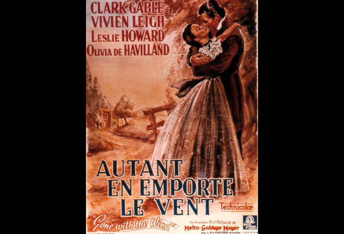 Photo : Affiche du film "Autant en emporte le vent", sorti en 1939 et