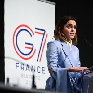Emma Watson au sommet du G7 en France, le 10 mai 2019. La star était invitée à parler de l'égalité des genres.