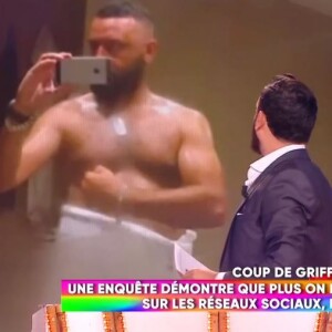 Cyril Hanouna, une photo de lui musclé dévoilée dans "C que du kif", le 17 juin 2020, sur C8