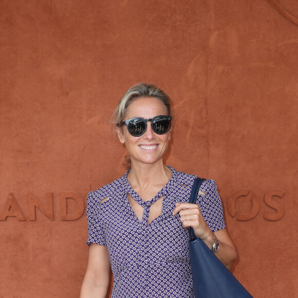 Anne-Sophie Lapix au village lors des internationaux de tennis de Roland Garros à Paris, le 9 juin 2018. © Cyril Moreau/Bestimage
