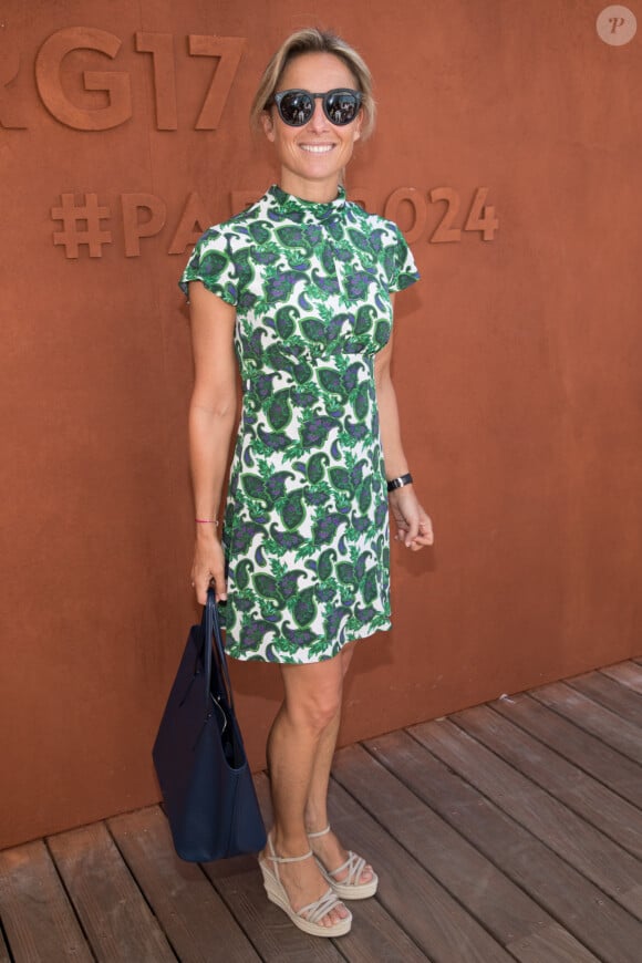 Anne-Sophie Lapix au village lors de la finale homme des internationaux de France de Roland Garros à Paris, le 11 juin 2017. © Dominique Jacovides - Cyril Moreau/ Bestimage