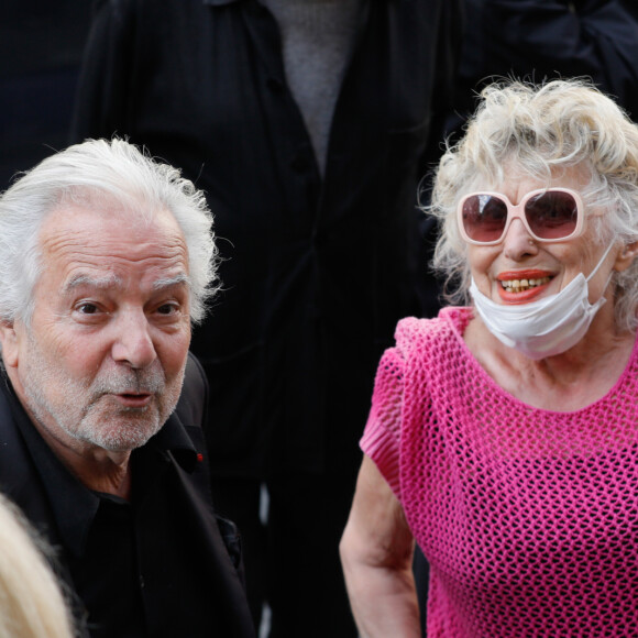 Pierre Arditi, Catherine Lachens - Obsèques de Marcel Maréchal en l'église Saint-Roch à Paris le 19 juin 2020.