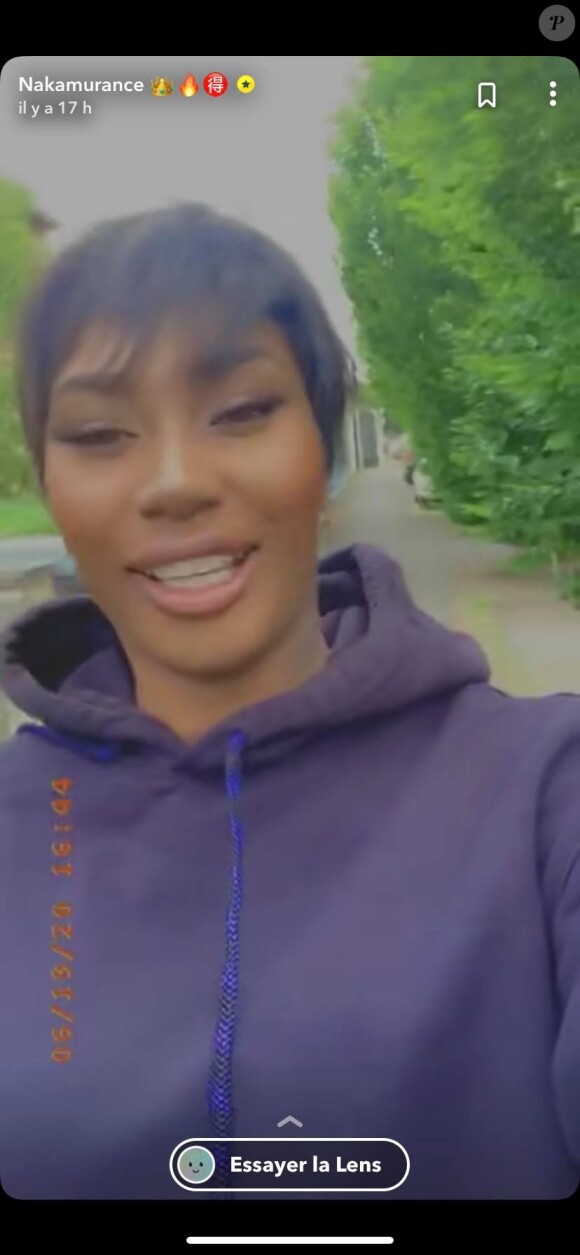 Aya Nakamura sur Snapchat le 19 juin 2020.