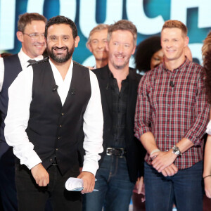 Exclusif - Gilles Verdez, Capucine Anav, Benjamin Castaldi, Cyril Hanouna, Jean-Luc Lemoine, Matthieu Delormeau, Shera Kerienski - Enregistrement de la première émission de la rentrée de Touche pas à mon poste (TPMP) sur C8 à Paris le 5 septembre 2016. © Dominique Jacovides / Bestimage