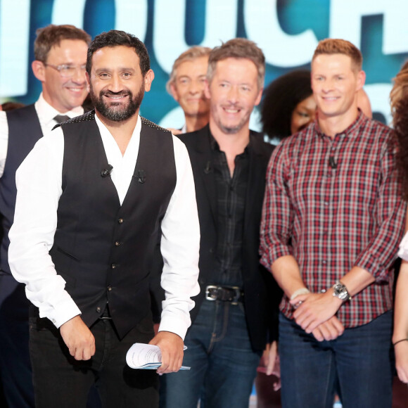 Exclusif - Gilles Verdez, Capucine Anav, Benjamin Castaldi, Cyril Hanouna, Jean-Luc Lemoine, Matthieu Delormeau, Shera Kerienski - Enregistrement de la première émission de la rentrée de Touche pas à mon poste (TPMP) sur C8 à Paris le 5 septembre 2016. © Dominique Jacovides / Bestimage