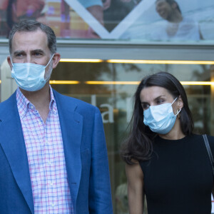 Le jour du 6ème anniversaire de son règne le roi Felipe VI, la reine Letizia, la princesse Sofia et la princesse Leonor vont au théâtre du canal pour aller regarder une représentation de flamenco contemporain à Madrid, Espagne, le 19 juin 2020.